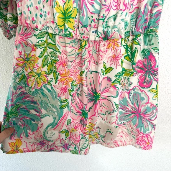 Lilly Pulitzer LANA SKORT OFF SHOULDER ROMPER; Size XS - Picture 3 of 8